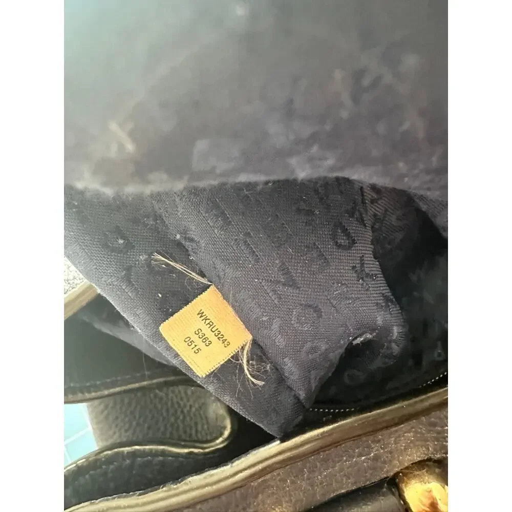 Kate Spade Cobble Hill Leslie Large Leather Purse Tote Navy Blue Gold Hardware